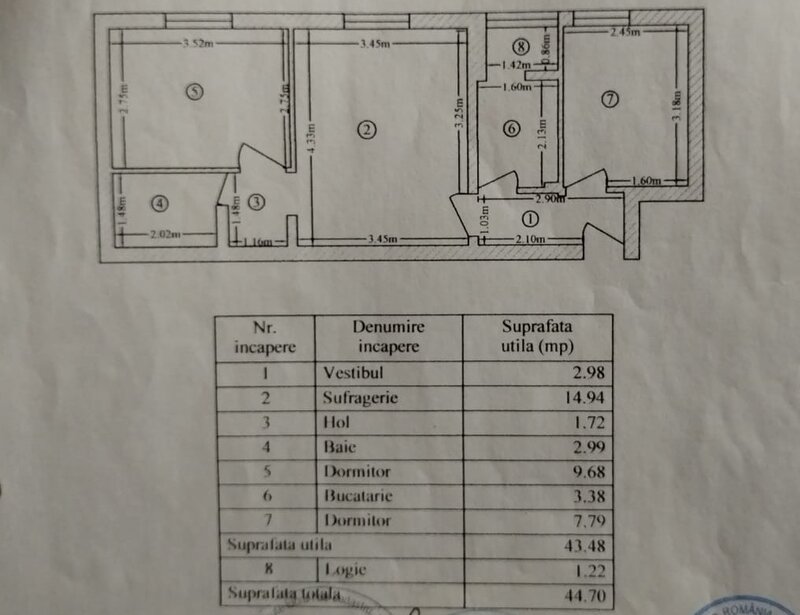 Ferentari, aleea Livezilor, apartament 3 camere, 45 mpu, etaj 2